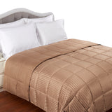 Reversible Down Alternative All-Season Solid Striped Blanket - Blanket by Superior Brand