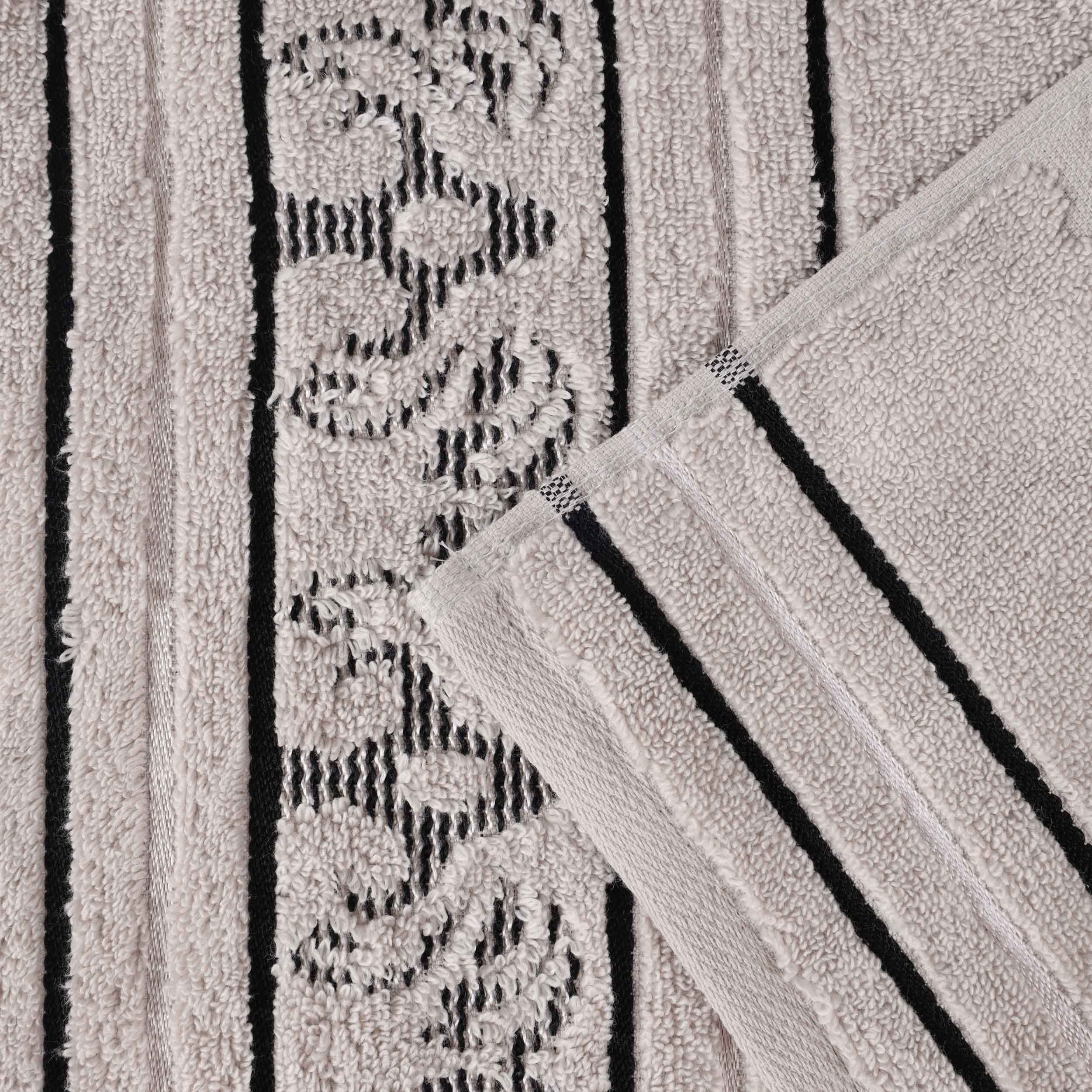 Sadie Zero Twist Cotton Solid and Jacquard Floral 12 Piece Towel Set - Towel Set by Superior Brand