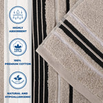 Sadie Zero Twist Cotton Solid and Jacquard Floral 12 Piece Towel Set - Towel Set by Superior Brand