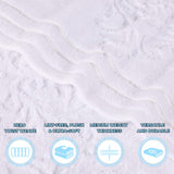 Sadie Zero Twist Cotton Solid and Jacquard Floral 12 Piece Towel Set - Towel Set by Superior Brand