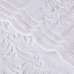 Sadie Zero Twist Cotton Solid and Jacquard Floral 12 Piece Towel Set - Towel Set by Superior Brand