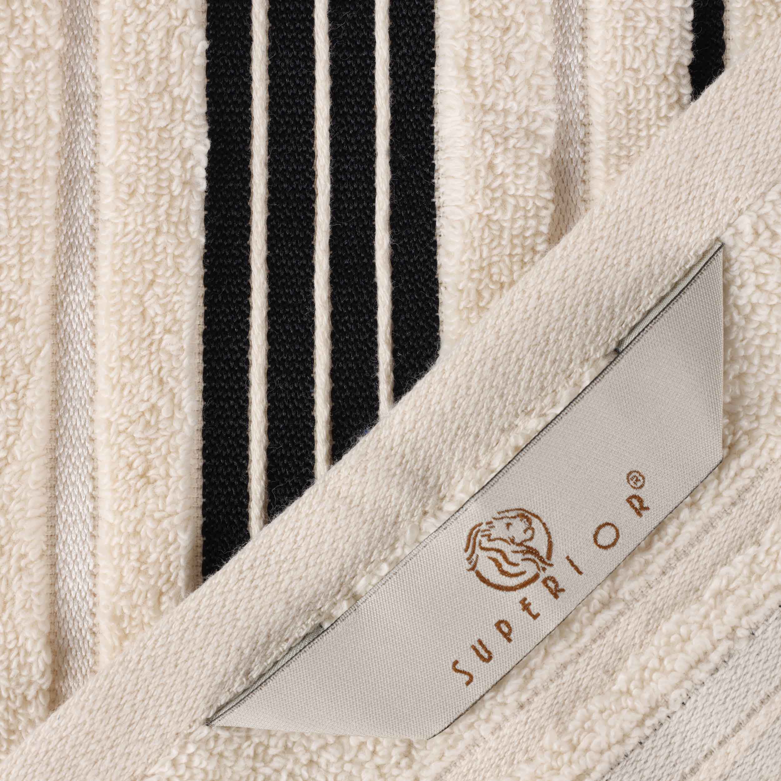 Sadie Zero Twist Cotton Solid and Jacquard Floral 12 Piece Towel Set - Towel Set by Superior Brand