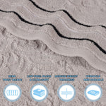 Sadie Zero Twist Cotton Solid and Jacquard Floral 12 Piece Towel Set - Towel Set by Superior Brand