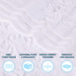 Sadie Zero Twist Cotton Solid and Jacquard Floral 6 Piece Towel Set - Towel Set by Superior Brand