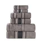 Sadie Zero Twist Cotton Solid and Jacquard Floral 6 Piece Towel Set - Towel Set by Superior Brand