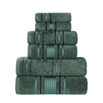 Sadie Zero Twist Cotton Solid and Jacquard Floral 6 Piece Towel Set - Towel Set by Superior Brand