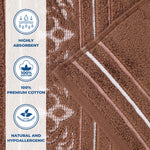 Sadie Zero Twist Cotton Solid and Jacquard Floral 6 Piece Towel Set - Towel Set by Superior Brand