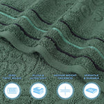 Sadie Zero Twist Cotton Solid and Jacquard Floral 6 Piece Towel Set - Towel Set by Superior Brand