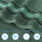 Sadie Zero Twist Cotton Solid and Jacquard Floral 6 Piece Towel Set - Towel Set by Superior Brand