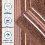 Sadie Zero Twist Cotton Solid and Jacquard Floral 8 Piece Towel Set - Towel Set by Superior Brand