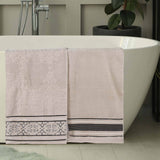Sadie Zero Twist Cotton Solid and Jacquard Floral Bath Sheet Set of 2 - Bath Sheet by Superior Brand