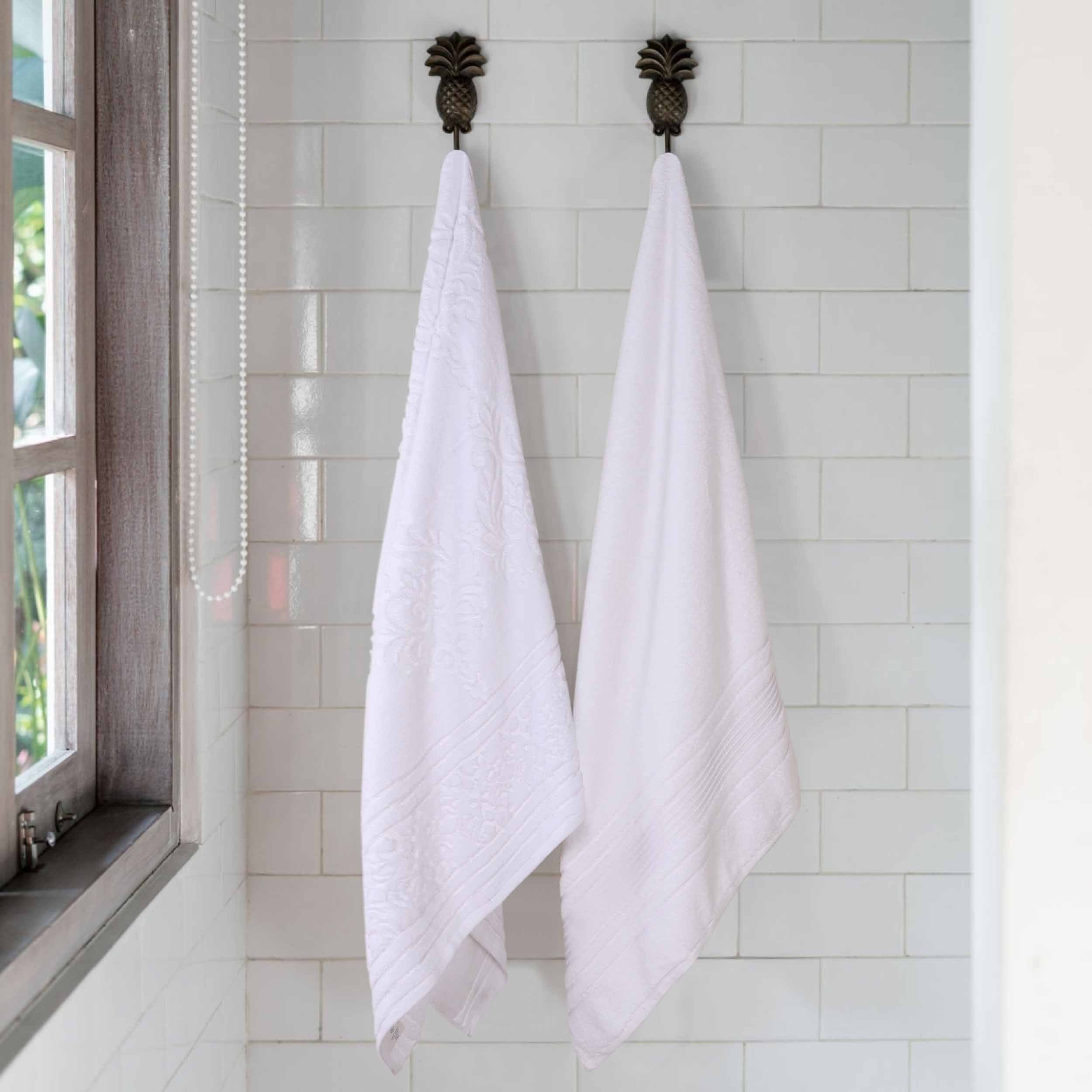 Sadie Zero Twist Cotton Solid and Jacquard Floral Bath Sheet Set of 2 - Bath Sheet by Superior Brand