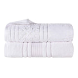 Sadie Zero Twist Cotton Solid and Jacquard Floral Bath Sheet Set of 2 - Bath Sheet by Superior Brand