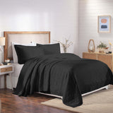 Lightweight Cotton Bedspread Sets 3-Piece Serenity Wedding Ring Jacquard Matelassé - Bedspread by Superior Brand