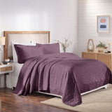 Lightweight Cotton Bedspread Sets 3-Piece Serenity Wedding Ring Jacquard Matelassé - Bedspread by Superior Brand