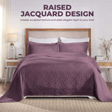 Lightweight Cotton Bedspread Sets 3-Piece Serenity Wedding Ring Jacquard Matelassé - Bedspread by Superior Brand