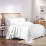 Lightweight Cotton Bedspread Sets 3-Piece Serenity Wedding Ring Jacquard Matelassé - Bedspread by Superior Brand