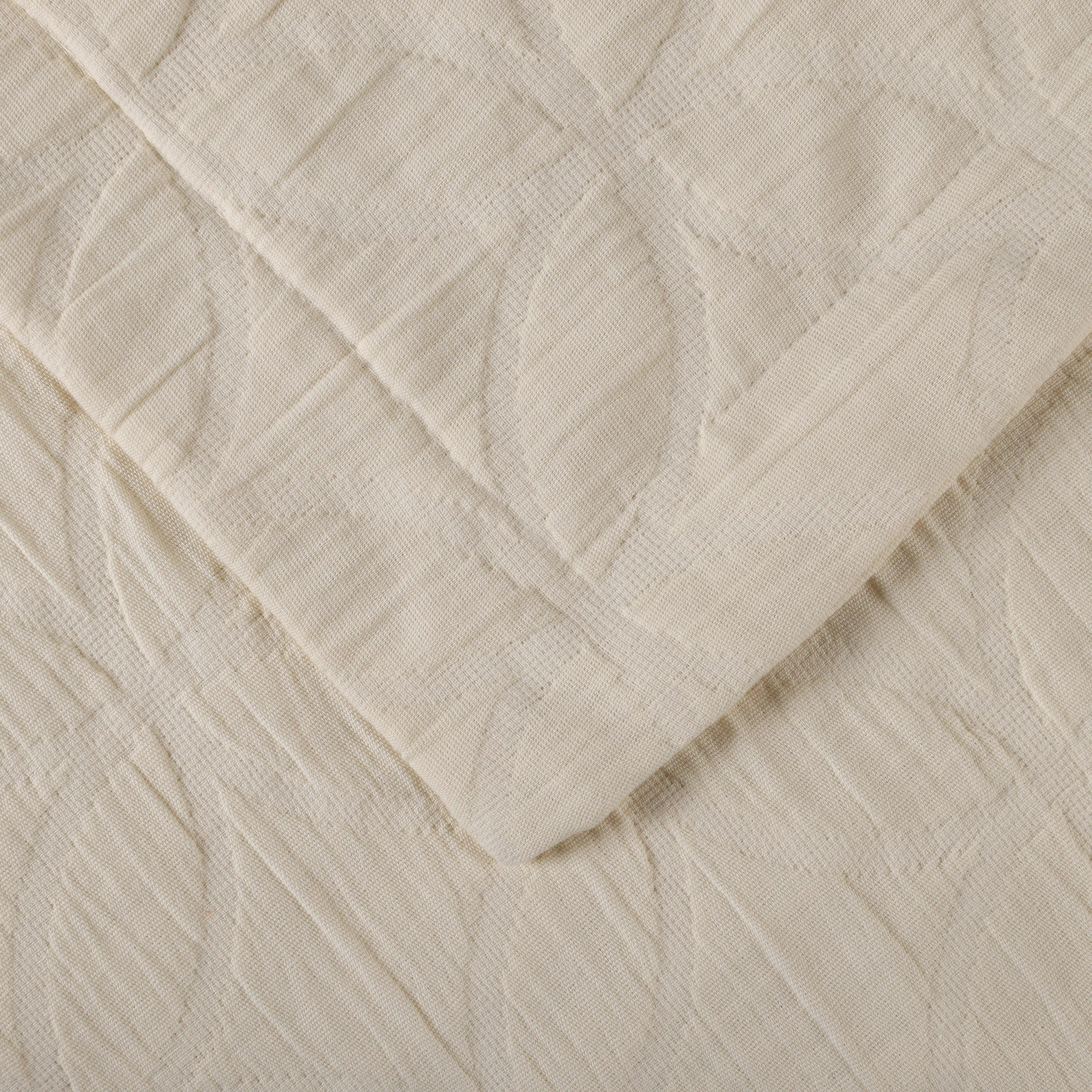 Lightweight Cotton Bedspread Sets 3-Piece Serenity Wedding Ring Jacquard Matelassé - Bedspread by Superior Brand