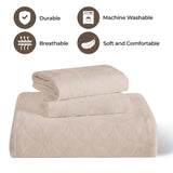 Lightweight Cotton Bedspread Sets 3-Piece Serenity Wedding Ring Jacquard Matelassé - Bedspread by Superior Brand