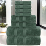 Smart Dry Zero Twist Cotton Medium Weight 8 Piece Assorted Towel Set - Towel Set by Superior Brand