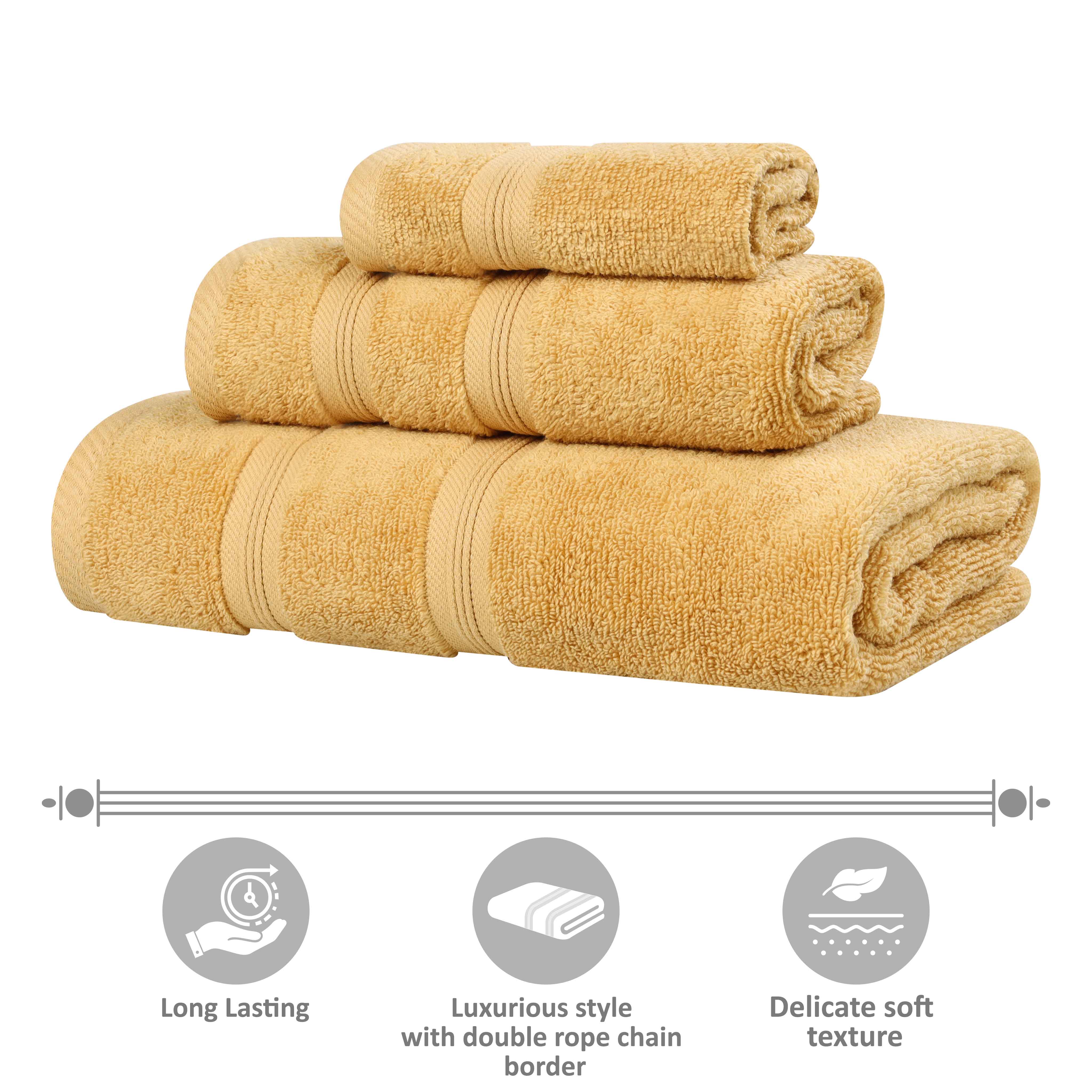 Smart Dry Zero Twist Cotton Medium Weight 8 Piece Assorted Towel Set - Towel Set by Superior Brand