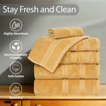 Smart Dry Zero Twist Cotton Medium Weight 8 Piece Assorted Towel Set - Towel Set by Superior Brand
