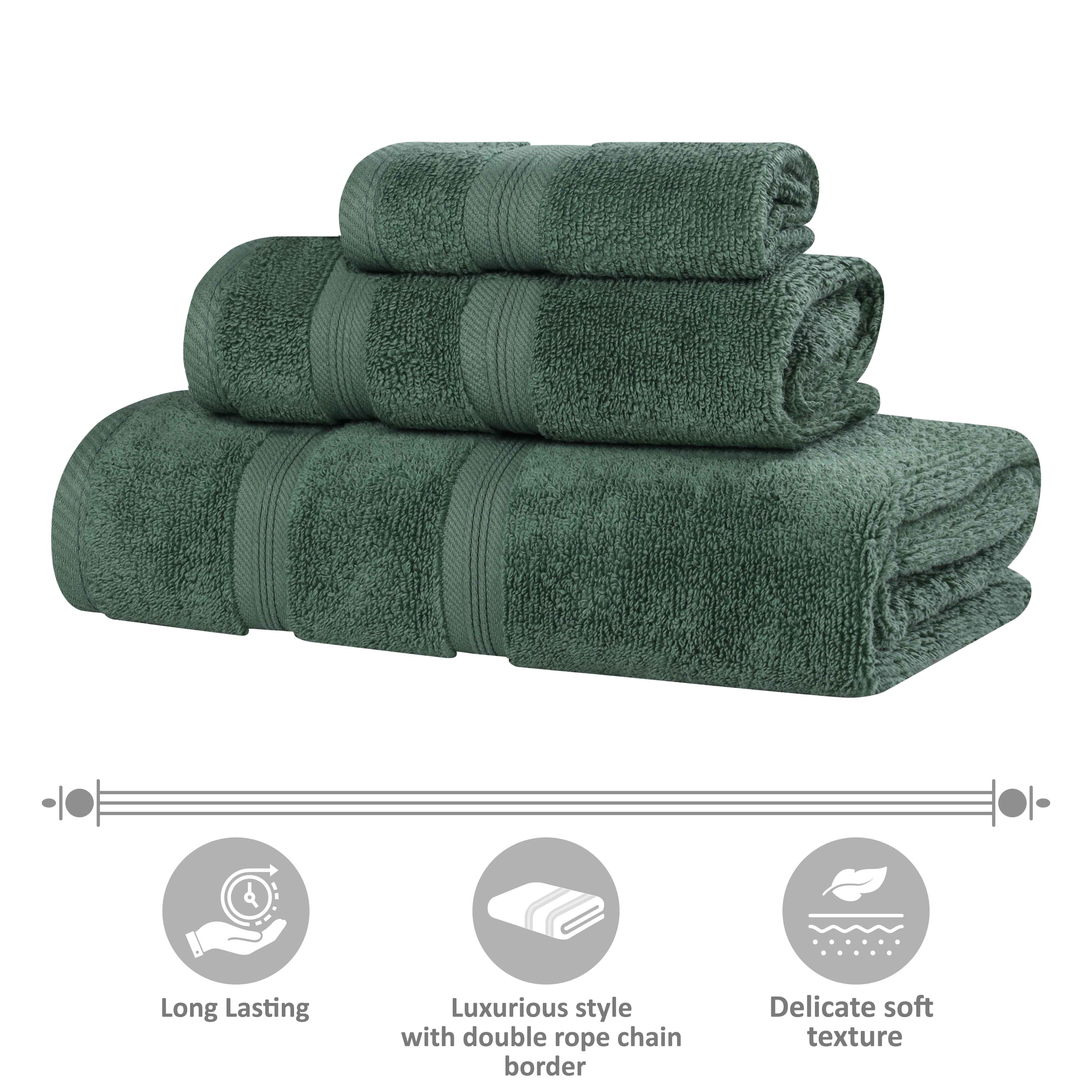 Smart Dry Zero Twist Cotton Medium Weight 8 Piece Assorted Towel Set - Towel Set by Superior Brand