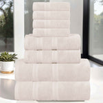 Smart Dry Zero Twist Cotton Medium Weight 8 Piece Assorted Towel Set - Towel Set by Superior Brand