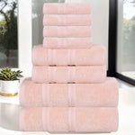 Smart Dry Zero Twist Cotton Medium Weight 8 Piece Assorted Towel Set - Towel Set by Superior Brand