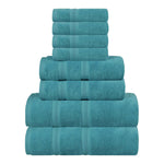Smart Dry Zero Twist Cotton Medium Weight 8 Piece Assorted Towel Set - Towel Set by Superior Brand