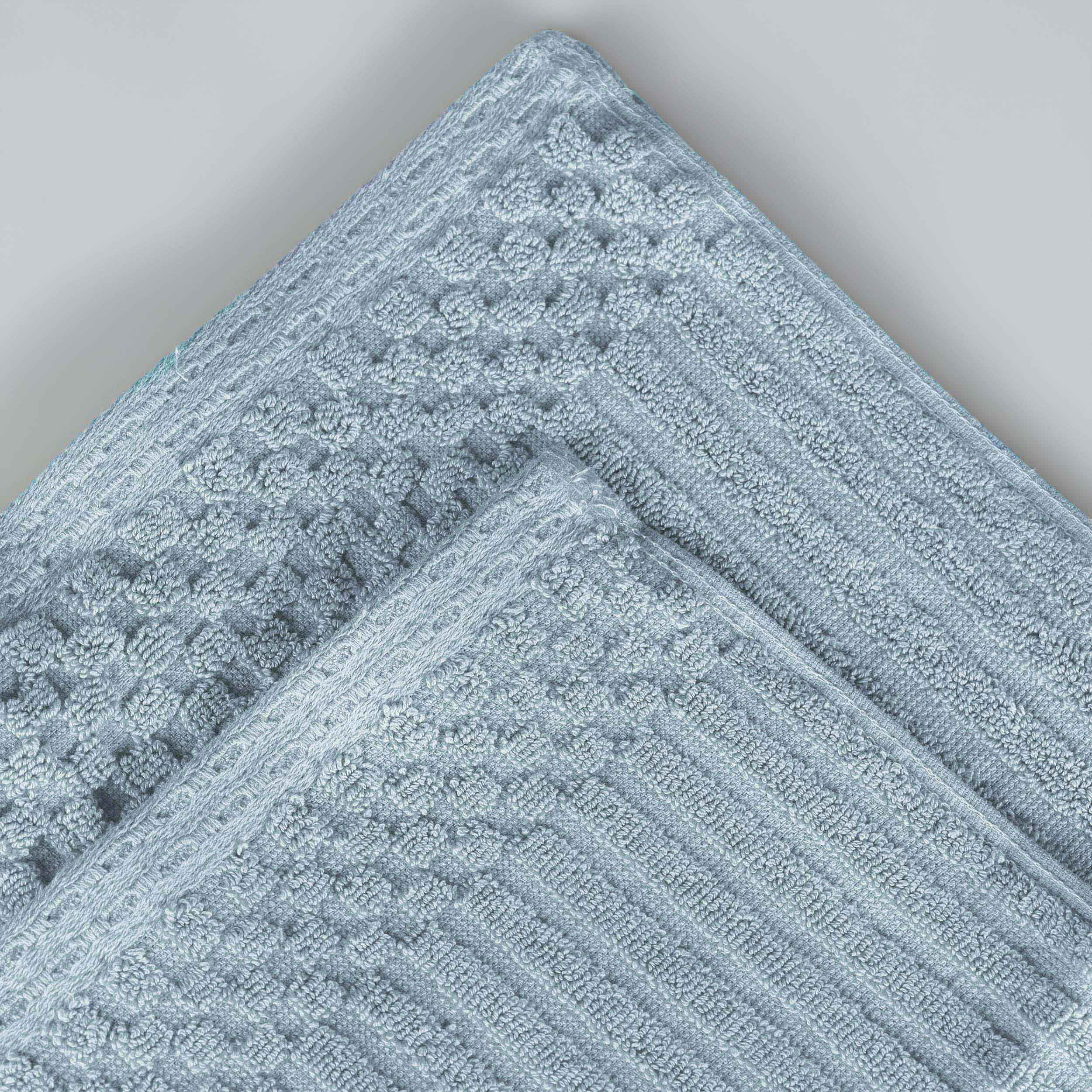 Soho Cotton Ribbed Textured Absorbent Hand and Bath Towel Set - Towel Set by Superior Brand