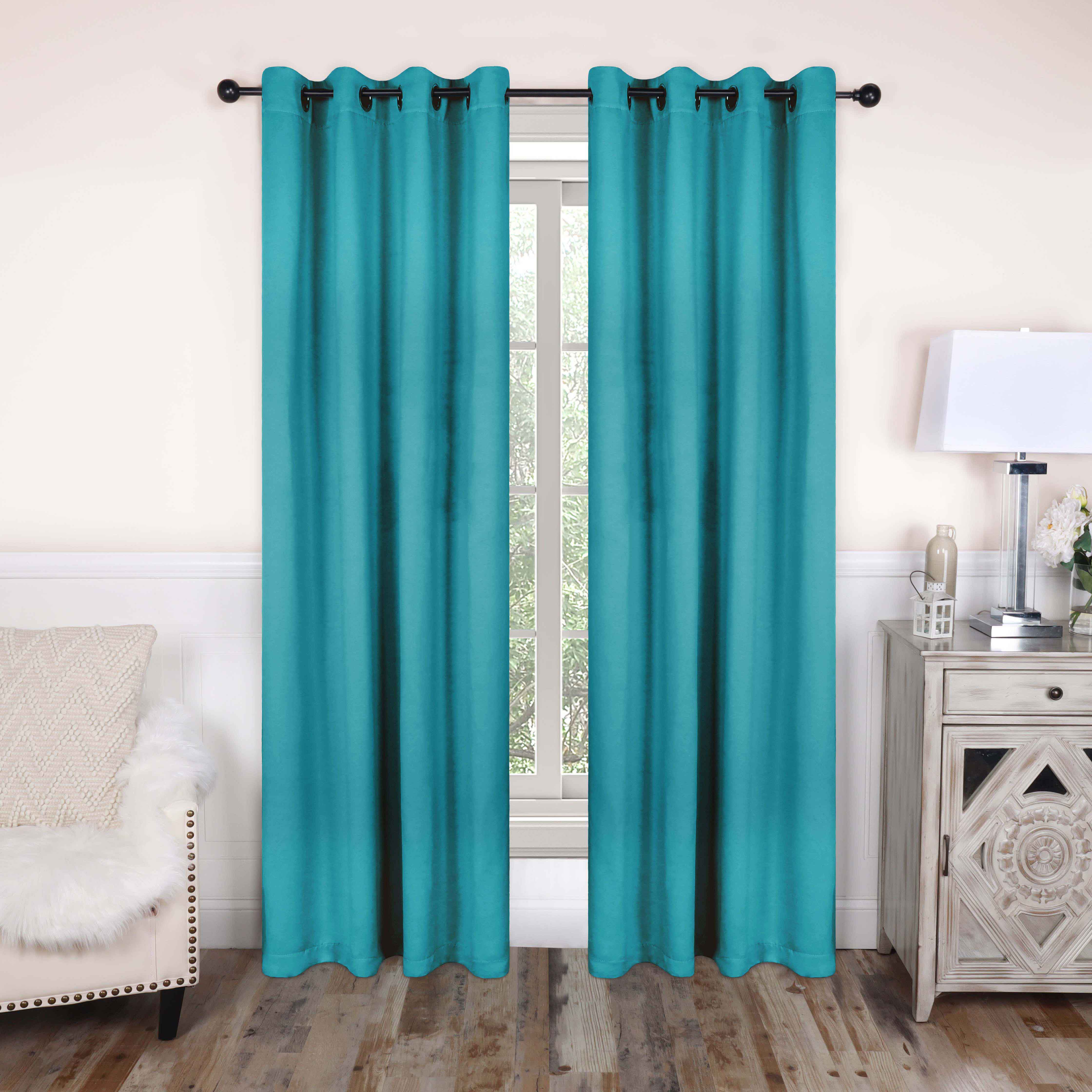 Solid Machine Washable Room Darkening Blackout Curtains, Set of 2 - Blackout Curtains by Superior Brand