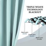 Solid Machine Washable Room Darkening Blackout Curtains, Set of 2 - Blackout Curtains by Superior Brand