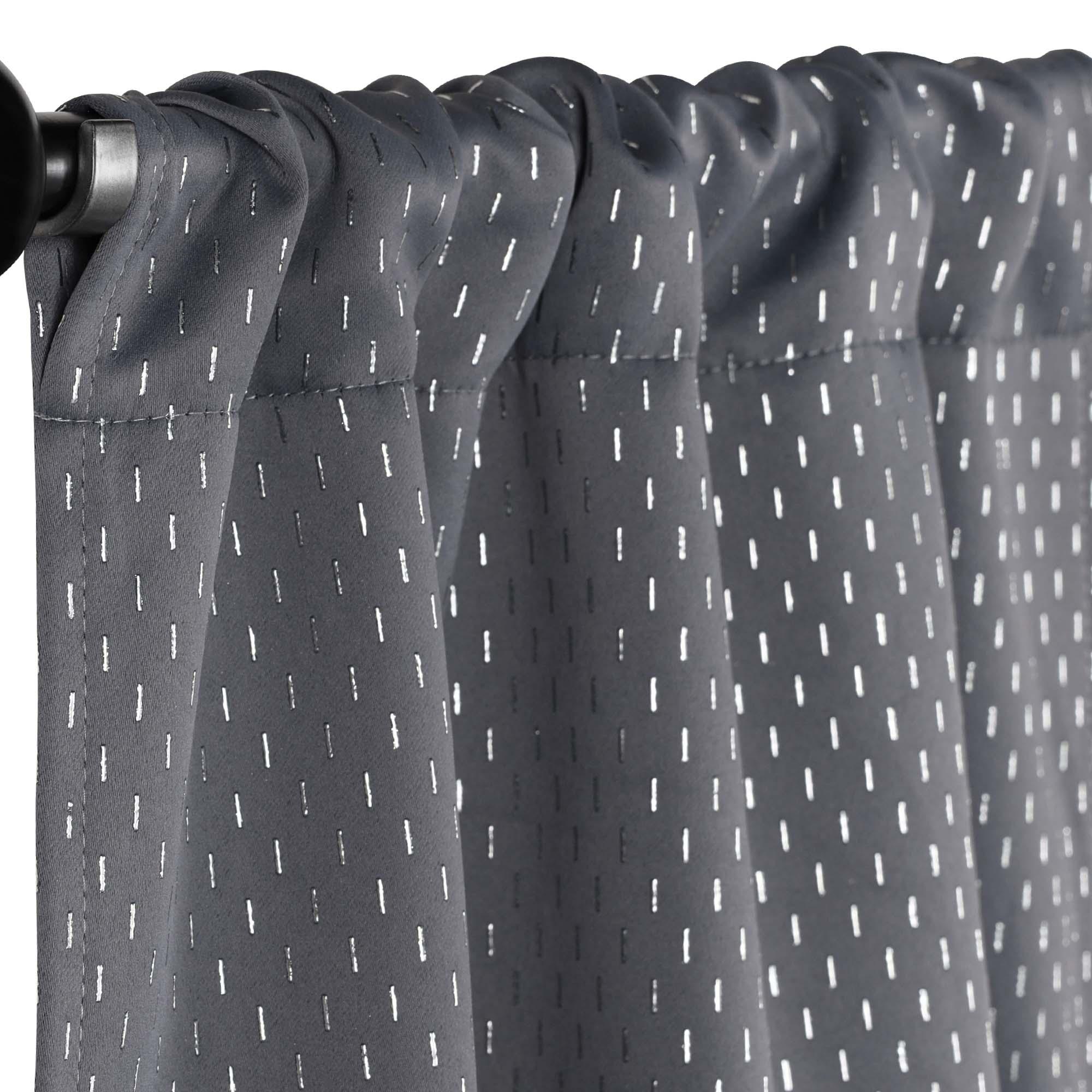 Modern Shimmer Washable Room Darkening Blackout Curtains, Set of 2 - Blackout Curtains by Superior Brand