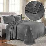 Lightweight Cotton Bedspread Sets 3-Piece Diamond Jacquard Matelassé - Bedspread by Superior Brand