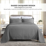 Lightweight Cotton Bedspread Sets 3-Piece Diamond Jacquard Matelassé - Bedspread by Superior Brand