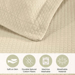 Lightweight Cotton Bedspread Sets 3-Piece Diamond Jacquard Matelassé - Bedspread by Superior Brand
