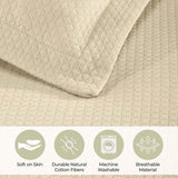 Lightweight Cotton Bedspread Sets 3-Piece Diamond Jacquard Matelassé - Bedspread by Superior Brand