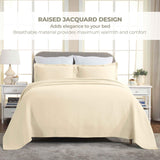 Lightweight Cotton Bedspread Sets 3-Piece Diamond Jacquard Matelassé - Bedspread by Superior Brand