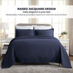 Lightweight Cotton Bedspread Sets 3-Piece Diamond Jacquard Matelassé - Bedspread by Superior Brand