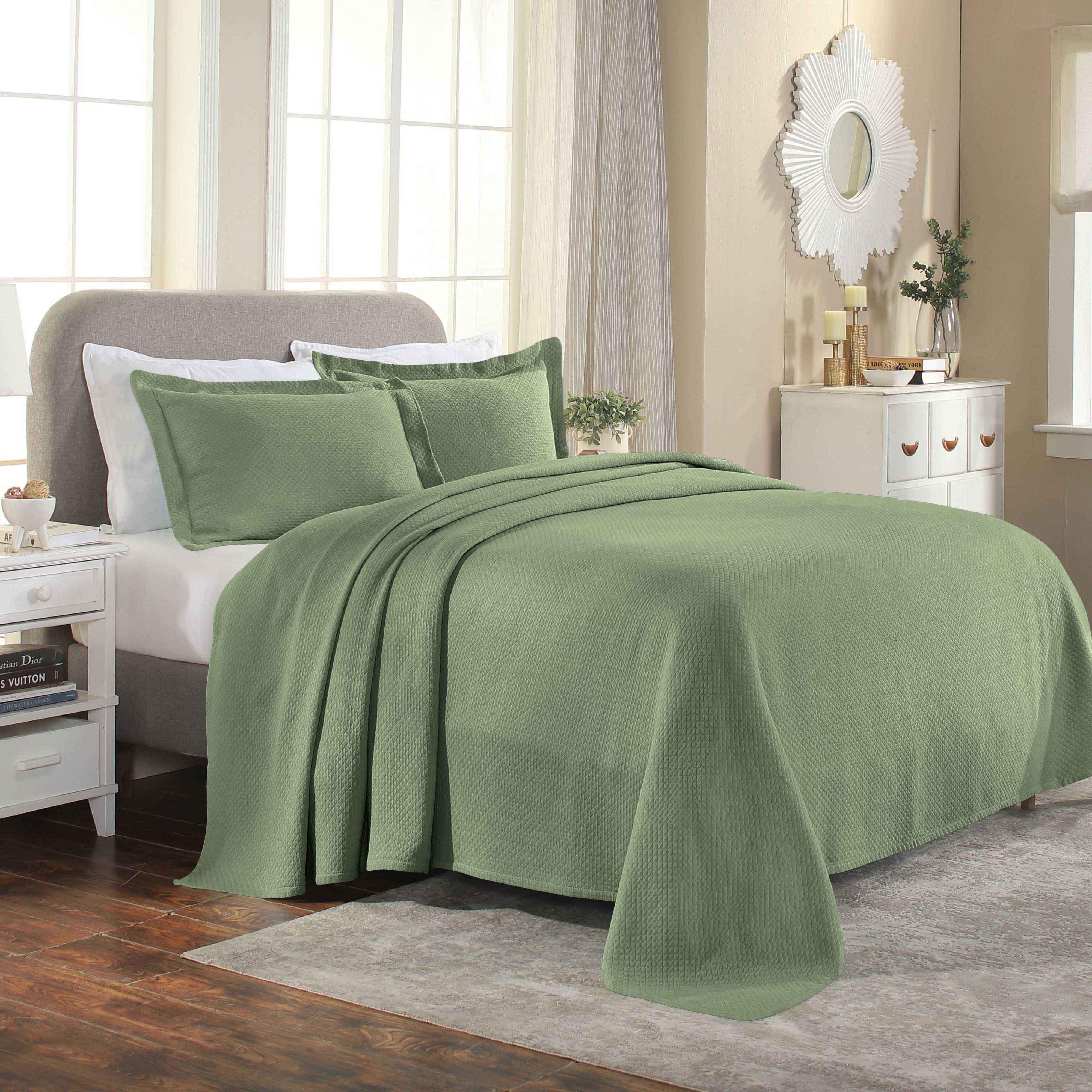 Lightweight Cotton Bedspread Sets 3-Piece Diamond Jacquard Matelassé - Bedspread by Superior Brand