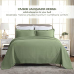 Lightweight Cotton Bedspread Sets 3-Piece Diamond Jacquard Matelassé - Bedspread by Superior Brand