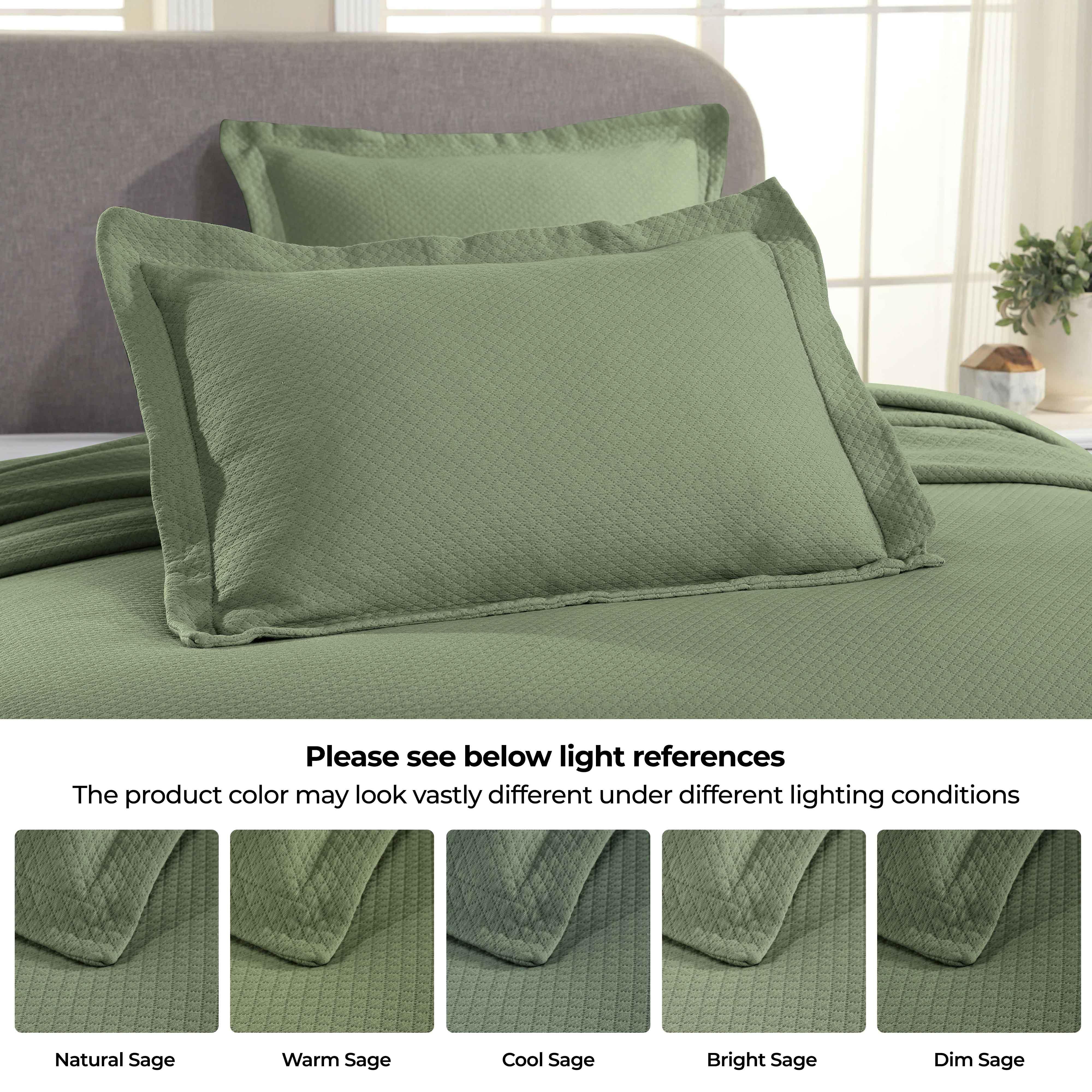 Lightweight Cotton Bedspread Sets 3-Piece Diamond Jacquard Matelassé - Bedspread by Superior Brand