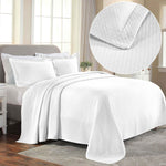 Lightweight Cotton Bedspread Sets 3-Piece Diamond Jacquard Matelassé - Bedspread by Superior Brand