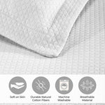 Lightweight Cotton Bedspread Sets 3-Piece Diamond Jacquard Matelassé - Bedspread by Superior Brand