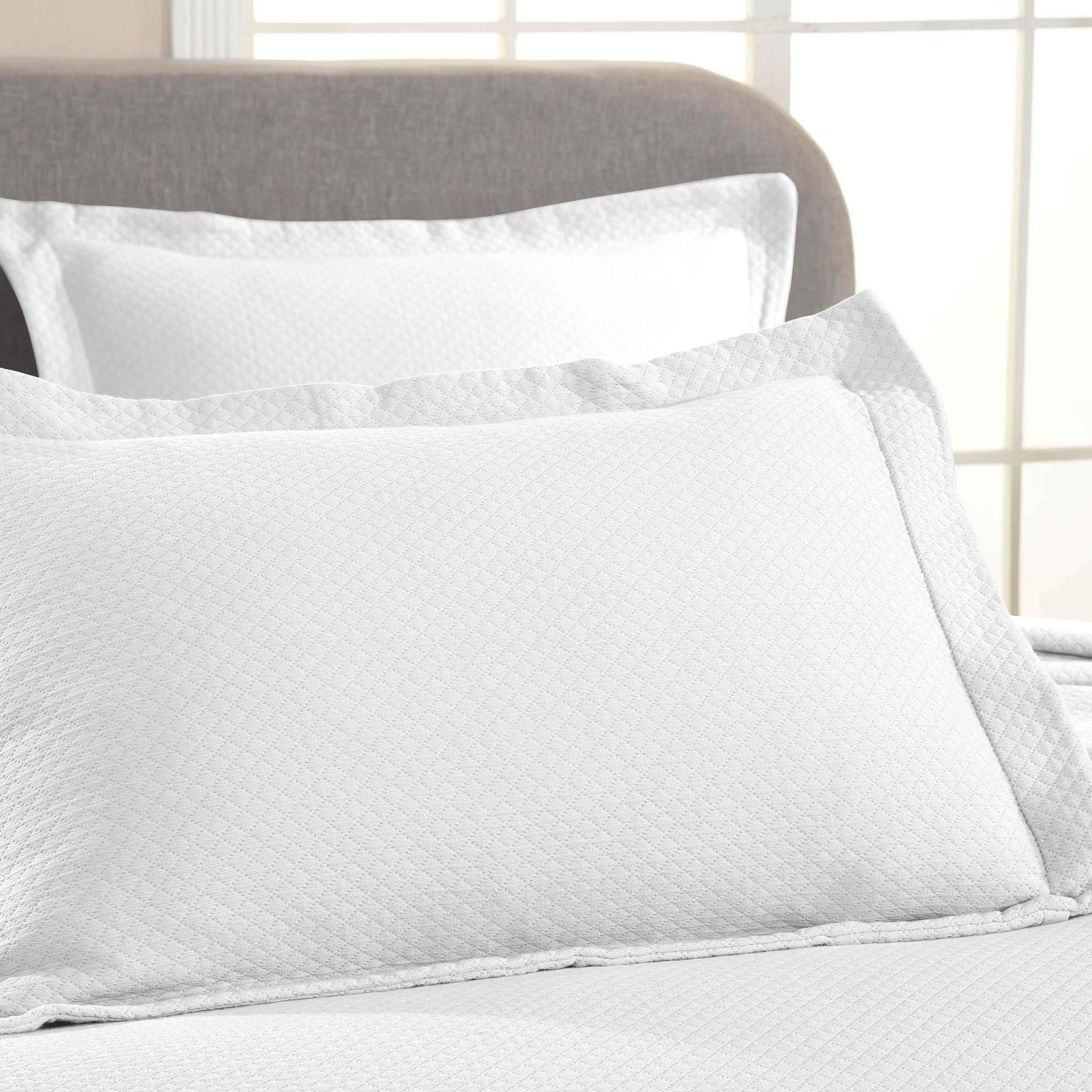 Lightweight Cotton Bedspread Sets 3-Piece Diamond Jacquard Matelassé - Bedspread by Superior Brand