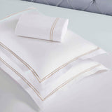 100% Cotton Two-Line Embroidered Duvet Cover Set - Duvet Cover Set by Superior Brand