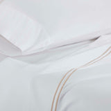 100% Cotton Bed Sheet Set Two-Line Embroidered Deep Pocket Spring Blooms - Sheet Set by Superior Brand