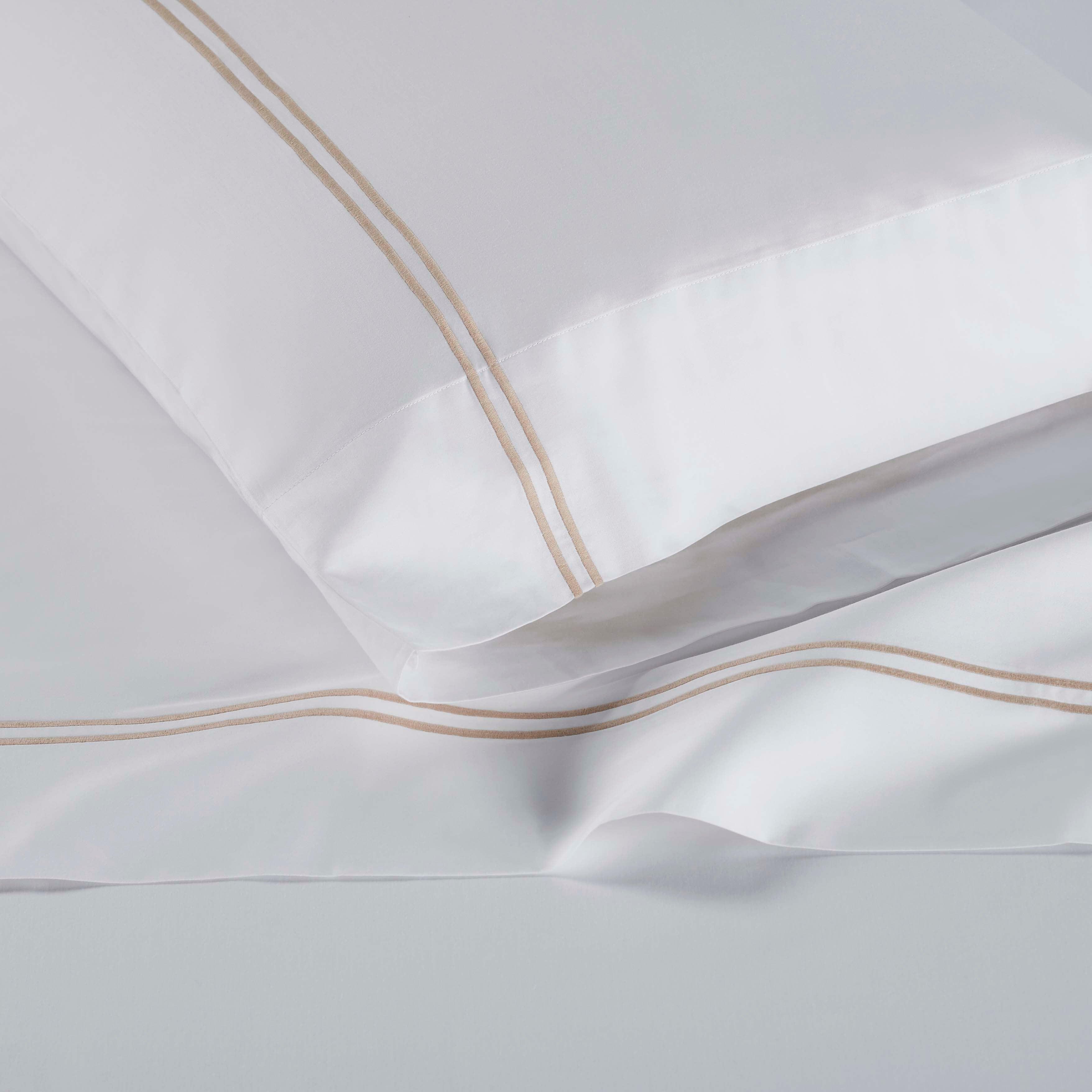 100% Cotton Bed Sheet Set Two-Line Embroidered Deep Pocket Spring Blooms - Sheet Set by Superior Brand