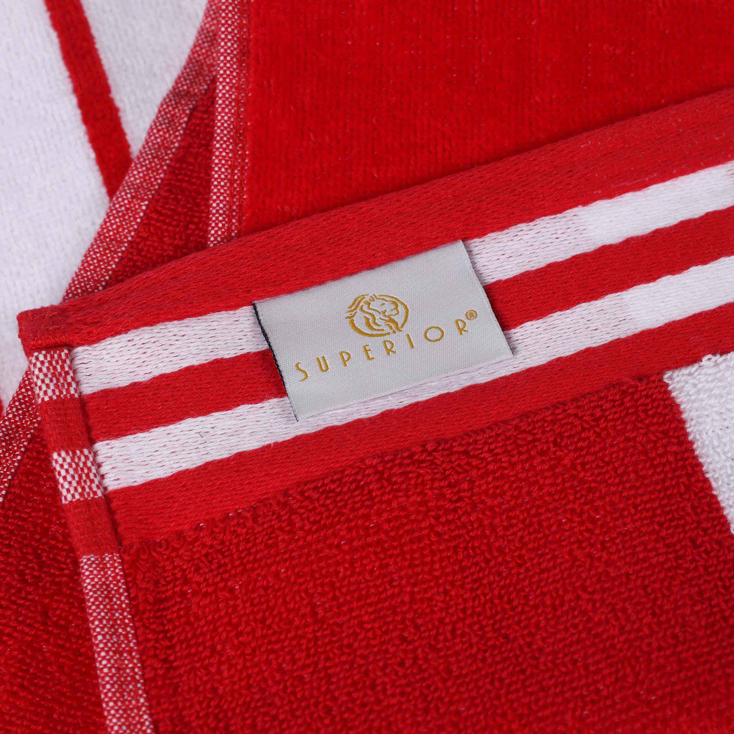 Striped Oversized Cotton Beach Towel Set of 2, 4, or 6 Piece - Beach Towel by Superior Brand
